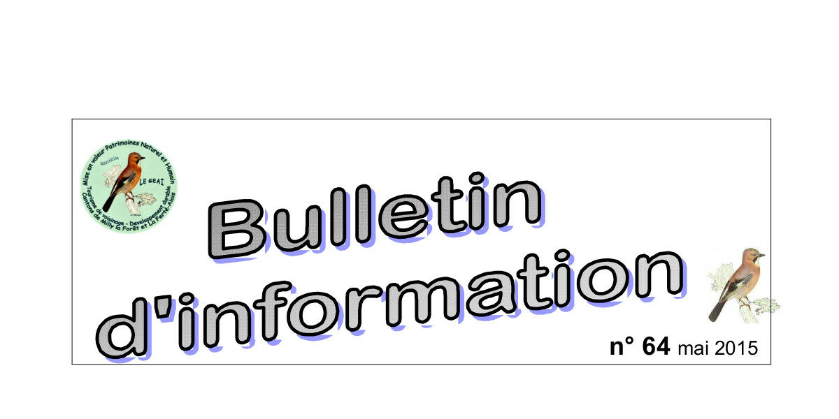 bulletin d'information n°64 de mai 2015