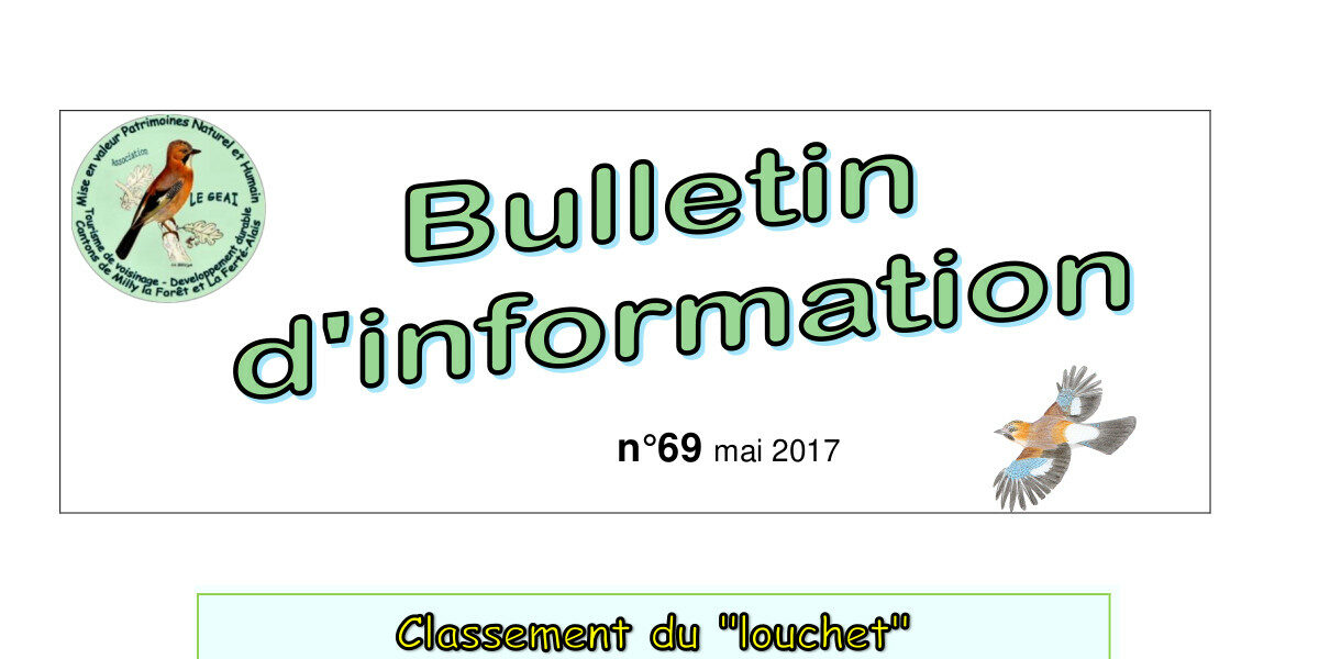 bulletin d'information n°69 de décembre 2017