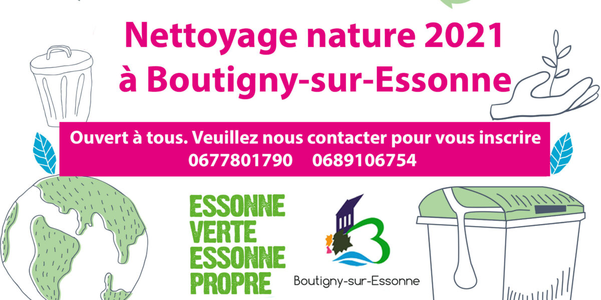 Opération de nettoyage à Boutigny-sur-Essonne le samedi 22 mai 2021.