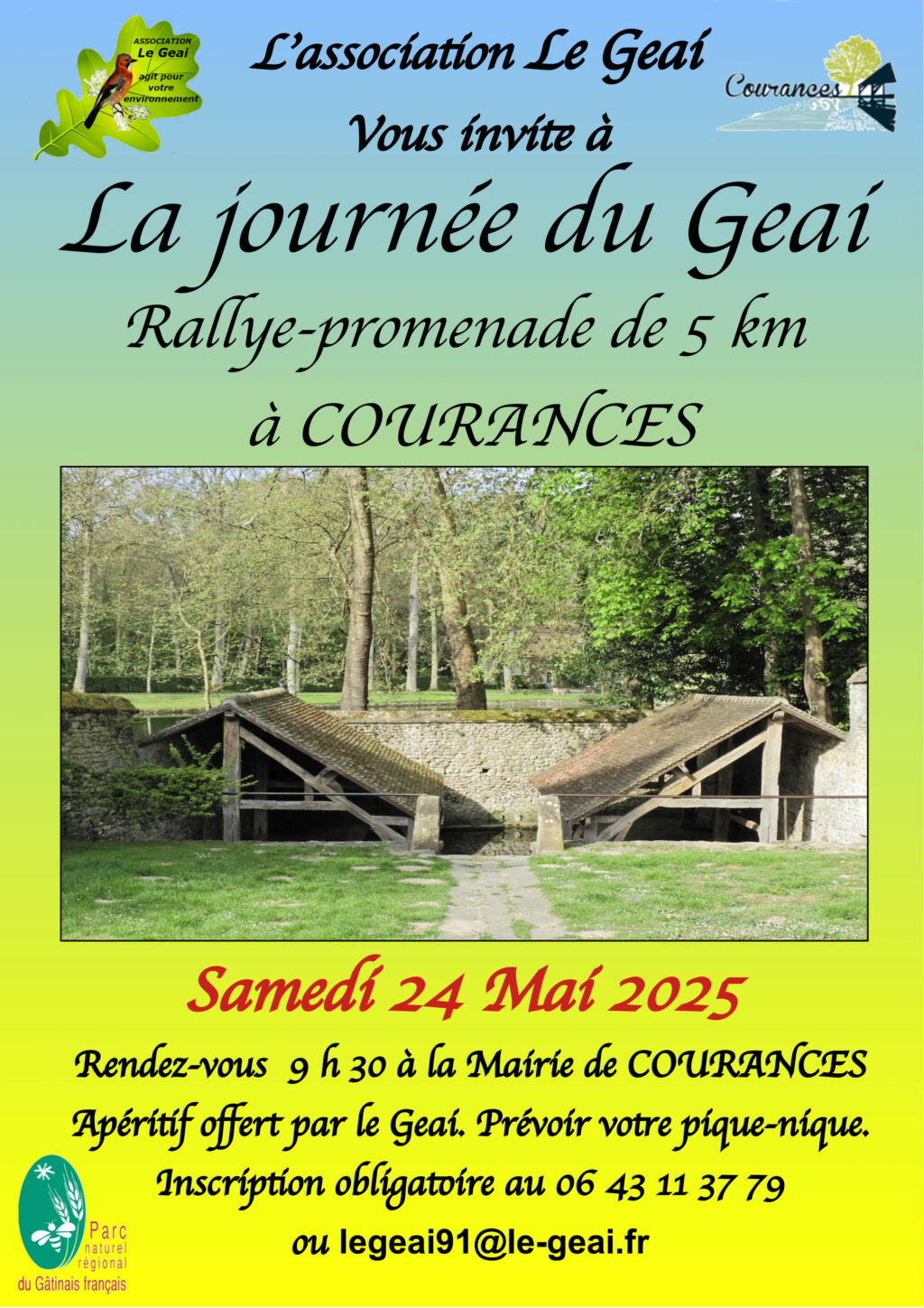 Affiche de la Journée du Geai 2025 à Courances.